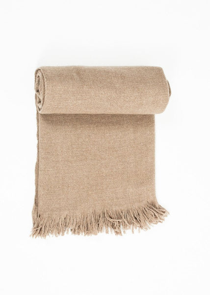 Cashmere Tassel Blanket in Brown